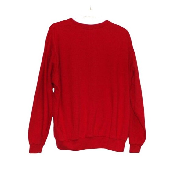 Top Stitch Women's 3XL Red w/ Embroidered Snowman Christmas Holiday Sweatshirt - Picture 4 of 5